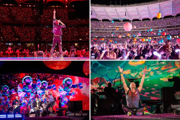 Coldplay rock their exclusive Perth show.