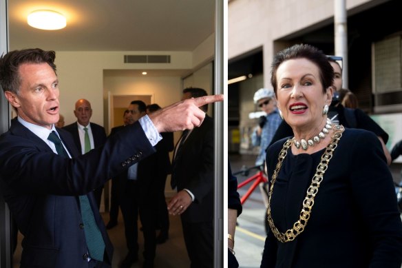 At loggerheads over city planning: NSW Premier Chris Minns and Sydney Lord Mayor Clover Moore.
