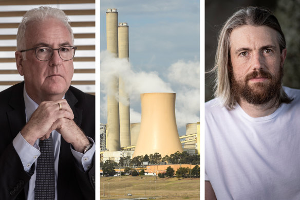 AGL Energy chief executive Graeme Hunt and Atlassian founder Mike Cannon-Brookes, who is seeking to block a demerger of AGL championed by Mr Hunt.