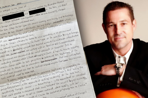 Bondi businessman Alexander Csergo has penned a letter from his cell in Parklea prison while awaiting trial on a charge of reckless foreign interference, which he staunchly denies.