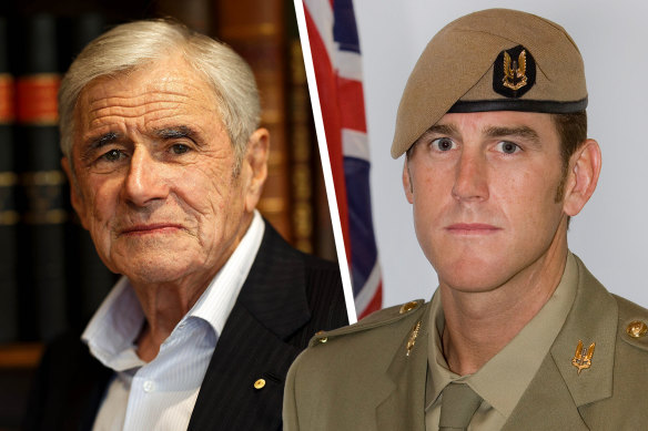 Seven West Media chairman Kerry Stokes (left) and Ben Roberts-Smith.