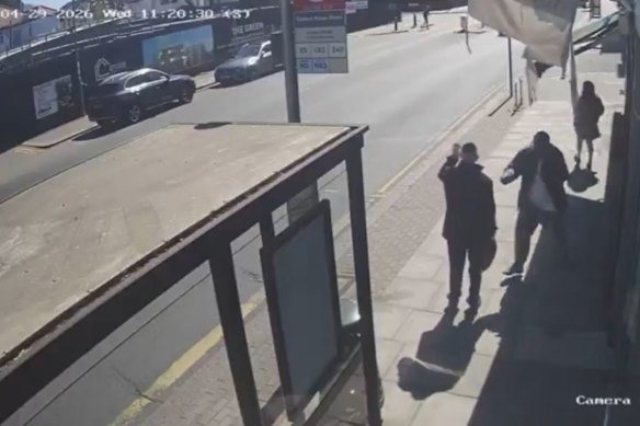 A still taken from security vision of the stabbing attack.