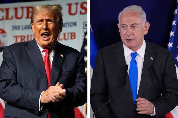 Donald Trump and Israel’s Benjamin Netanyahu.