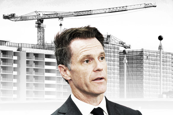 Premier Chris Minns wants to fast-track higher-density development in Sydney. Economic headwinds are undermining his reforms.