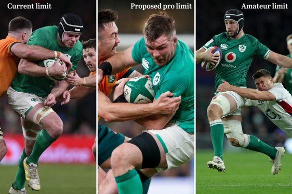 World rugby is likely to settle into a waist-to-sternum position under the proposed new tackle laws.