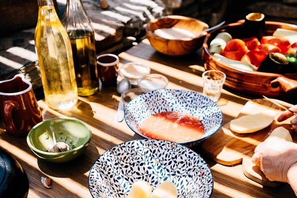 Dishes at the Naxian Collection include produce from the hotel’s garden.