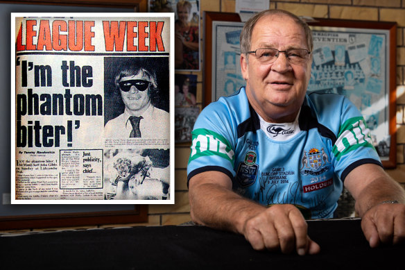 One of Tommy’s best was outing himself for nearly biting off the nose of Manly debutant John Gibbs.