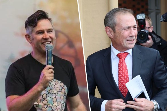 Greens MLA Brad Pettitt, WA Premier Roger Cook.