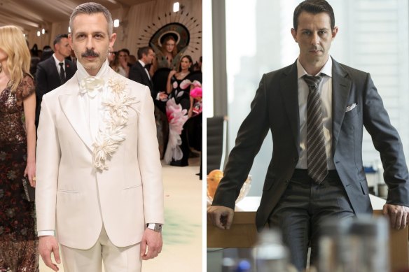 Jeremy Strong’s look at the Met Gala is a long way from his role as Succession’s Kendall Roy. 