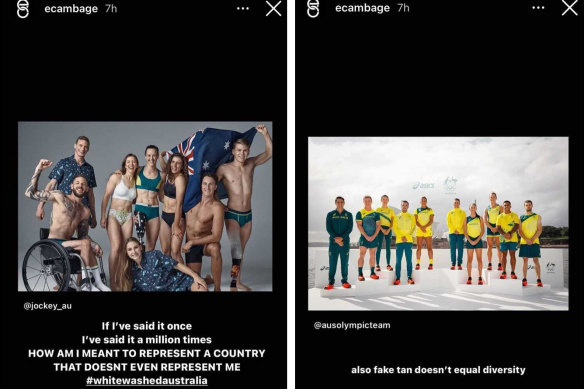 Instagram posts from Australian basketballer Liz Cambage. 