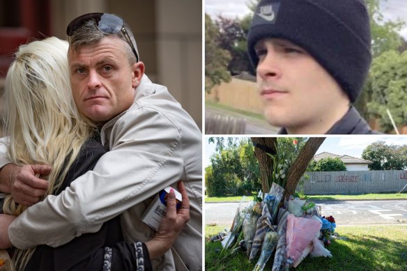 Bryan Beattie outside the Supreme Court last month. Beattie is the father of 16-year-old Declan Cutler (inset right) who was killed in March 2022.