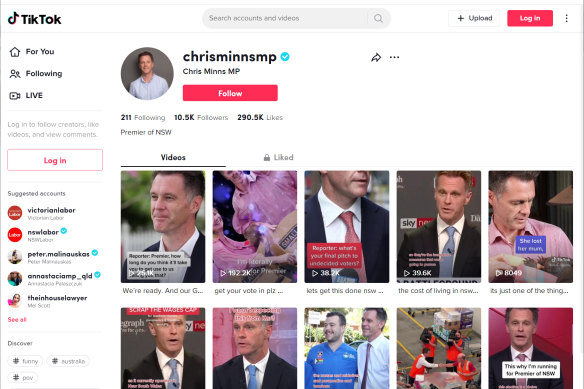 Premier Chris Minns will shut down his official TikTok account.