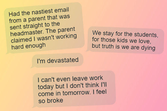 Messages sent to May show the desperation of WA teachers.