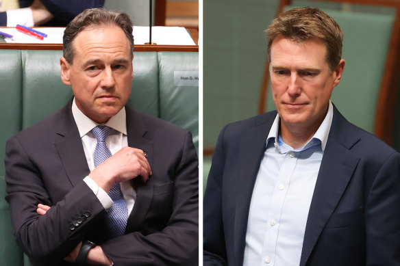 Greg Hunt and Christian Porter.