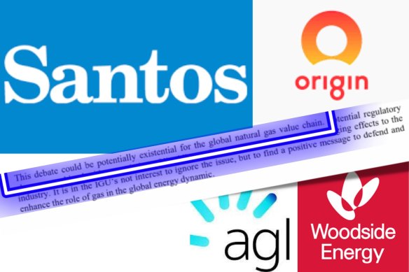 Santos and Origin remain gas union members; Woodside has left, but is considering rejoining; AGL has left. 