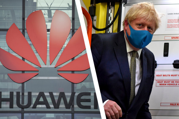 Masked avenger: PM Boris Johnson has U-turned on his Huawei policy, as part of a tougher stance on China.