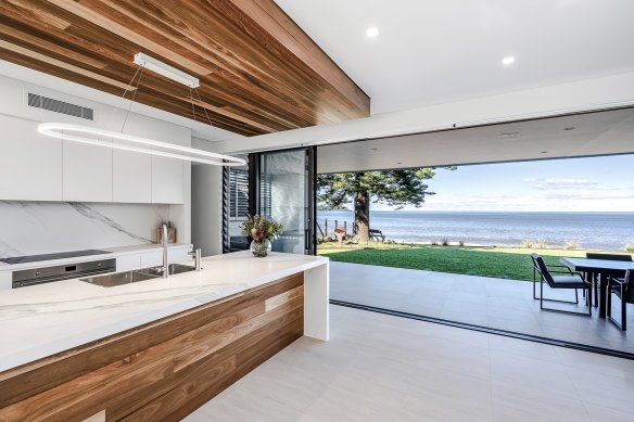 The beachfront house at Pearl Beach was built two years ago and sold recently for $12.25 million.