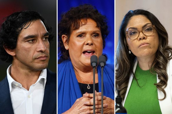 Indigenous sporting legends Johnathan Thurston and Evonne Goolagong Cawley have endorsed the Voice in the official Yes case, while the No case was led by Indigenous frontbencher Jacinta Nampijinpa Price.