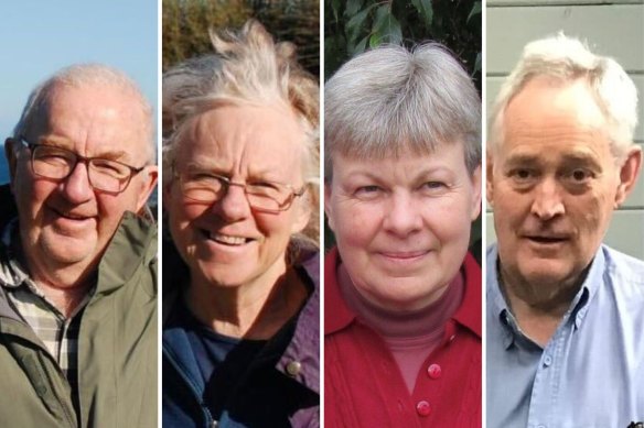 Left to right: Don Patterson, Gail Patterson and Heather Wilkinson all died after ingesting poisonous mushrooms. Ian Wilkinson remains in a critical condition at a Melbourne hospital.