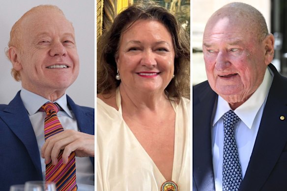 Anthony Pratt, Gina Rinehart and Lindsay Fox all made big political donations before the 2025 federal election.