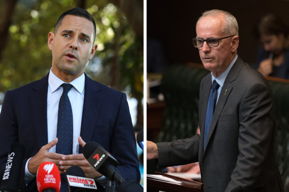 Independents Sydney MP Alex Greenwich and Lake Macquare MP Greg Piper.