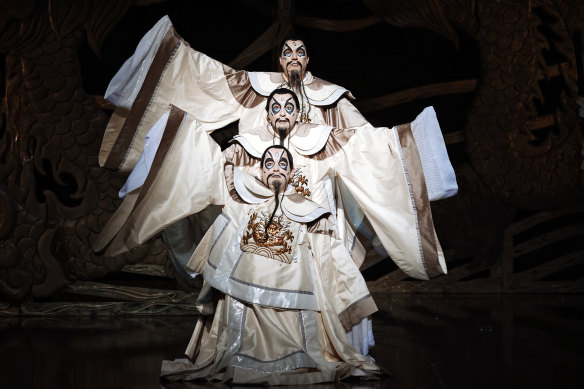 Ping, Pong and Pang ... Opera Australia’s production of Turandot.