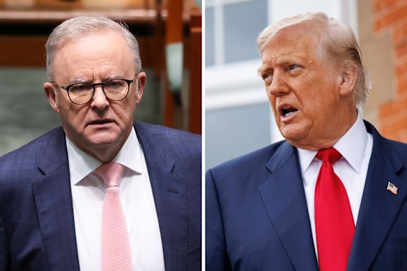 Prime Minister Anthony Albanese and US President Donald Trump.