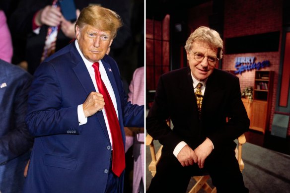 Donald Trump “stole my show and took it to the White House”, Jerry Springer once complained.