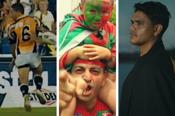 Scenes from the 2020 NRL ad.