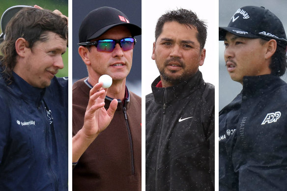 Cameron Smith, Adam Scott, Jason Day and Min Woo Lee at the British Open.