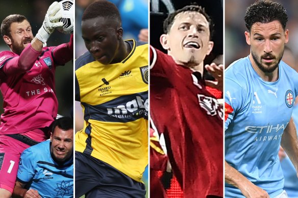 Andrew Redmayne (Sydney), Garang Kuol (Central Coast), Craig Goodwin (Adelaide) and Matt Leckie (Melbourne City) will all play for their clubs this weekend.