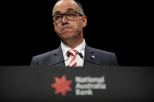 Andrew Thorburn in 2019 in his then role as chief executive of the National Australia Bank.