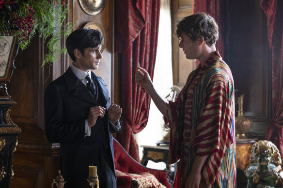 Tom Riley, left, and James Norton in a scene from the gender-bending fantasy series.