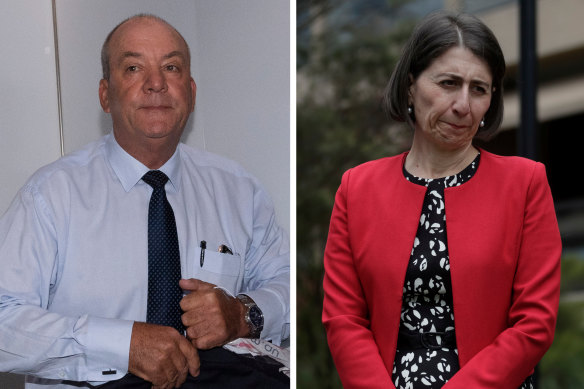 Daryl Maguire and Gladys Berejiklian, who has announced she will stand down as NSW Premier.