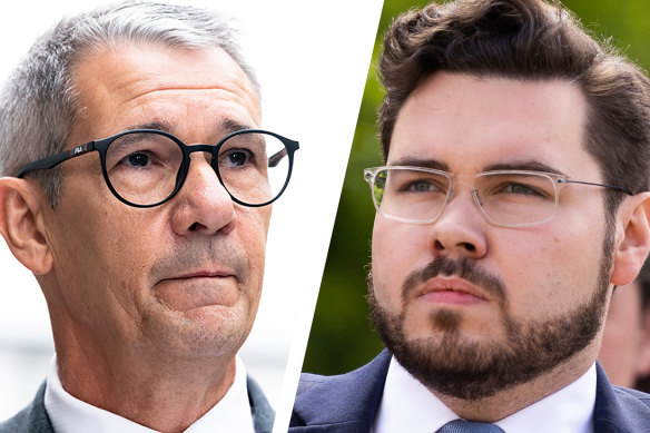 ACT DPP Shane Drumgold (left) will be among the first witness called into an inquiry into the abandoned trial against former Liberal staffer Bruce Lehrmann (right).
