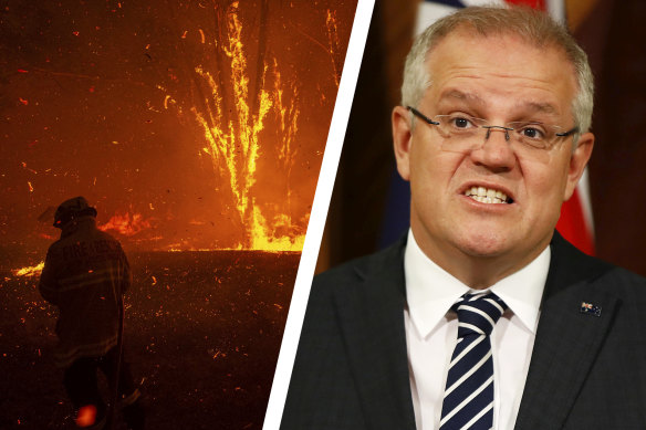 Prime Minister Scott Morrison has been touchy when asked about bushfires and carbon emissions.