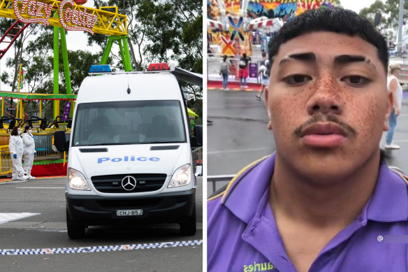 Uati Faletolu, 17, who was working as a ride attendant at the Easter Show, had met up with two other teens before the trio became involved in an altercation with another group.