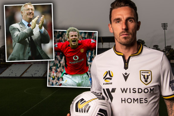 Macarthur’s Matt Derbyshire gave up the chance to play with stars such as David Beckham at Manchester United under Alex Ferguson to join Blackburn Rovers.