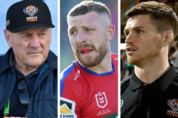 Tim Sheens, Jackson Hastings and John Bateman. 