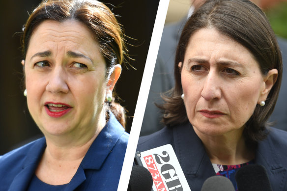 Queensland Premier Annastacia Palaszczuk and NSW Premier Gladys Berejiklian have fought a war of words over state borders.
