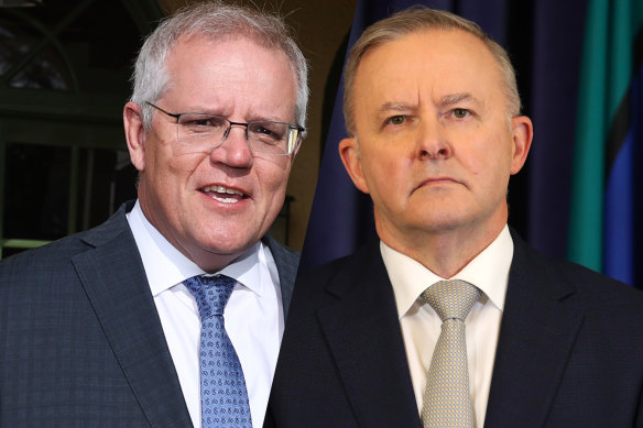 Prime Minister Scott Morrison and Opposition Leader Anthony Albanese.