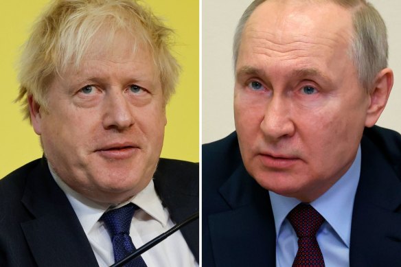 Boris Johnson and Vladimir Putin.