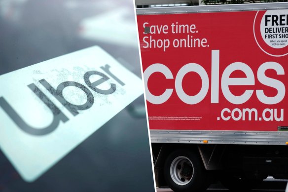 The initiative between Coles and Uber will start with 40 stores in Melbourne.