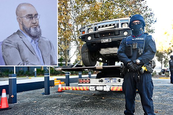 Mohammed Charif Oueida, inset, is accused of being behind a major drug-smuggling operation. Picture: WAtoday