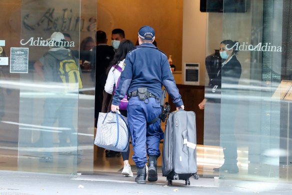 In NSW, police escorted people to hotel quarantine.