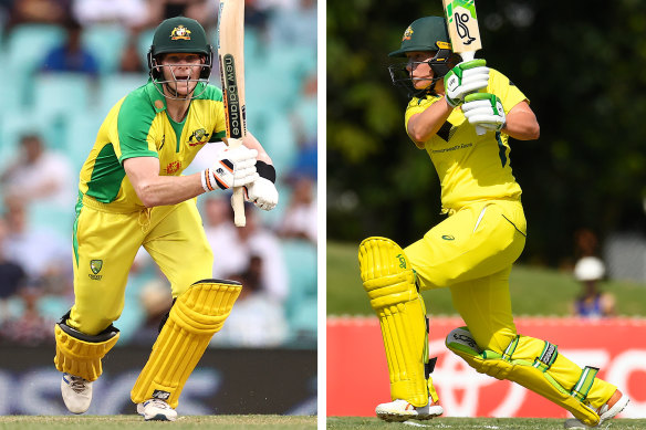 Australian star batters Steve Smith and Alyssa Healy.