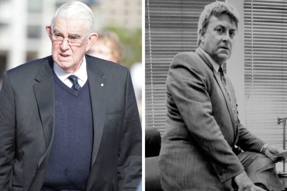 John Kerin, pictured here in 2019; Stewart West pictured in 1991. 