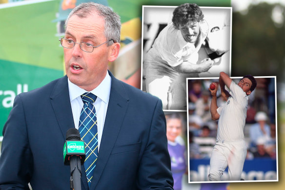 Tony Dodemaide as CEO of Cricket Victoria and in his prime as a pace bowler.