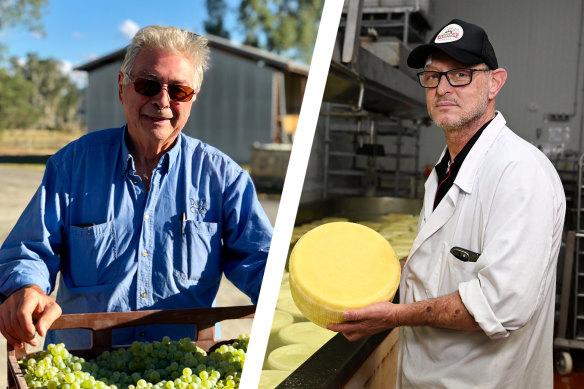 Australian prosecco producer Otto Dal Zotto, and parmesan maker Mauro Montalto.