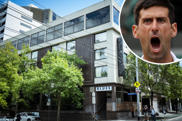 The Park Hotel in Melbourne’s Carlton neighbourhood, where Novak Djokovic is being held after having his visa cancelled.  